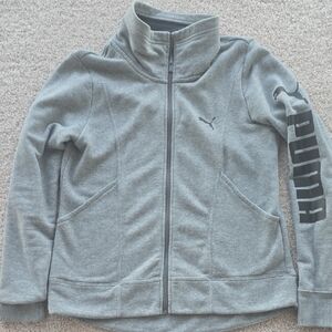 Puma Women's Gray Zip-Up Hoodie Size M